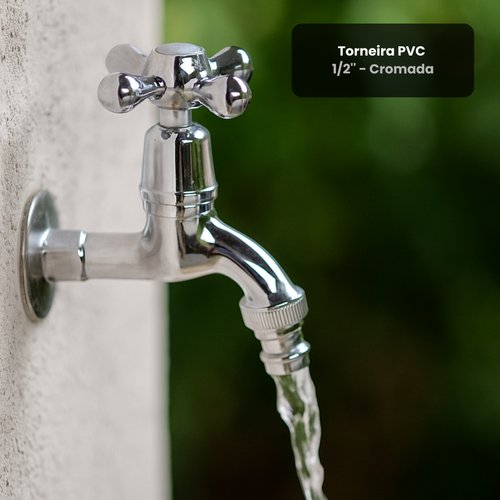Torneira PVC Cromada 1/2''